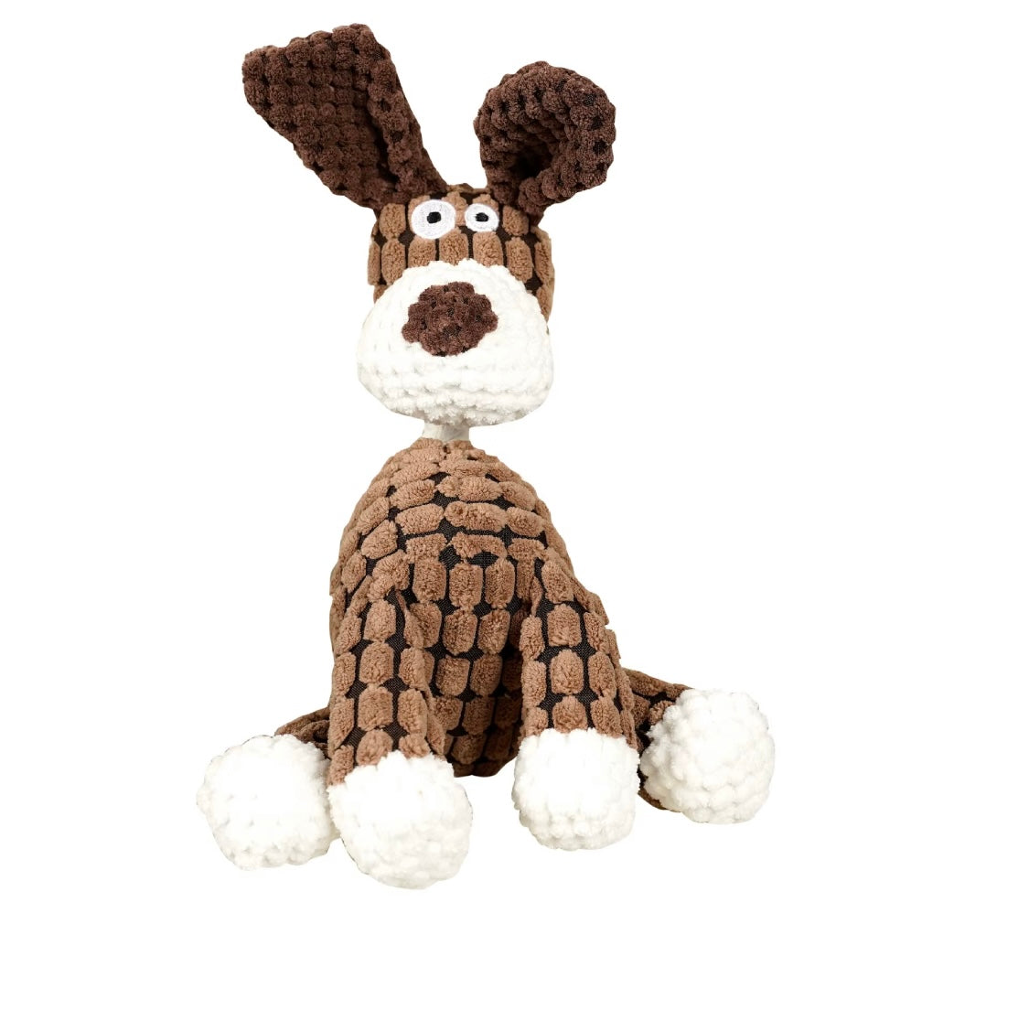 Hundeplüschtier Hund braun-weiß